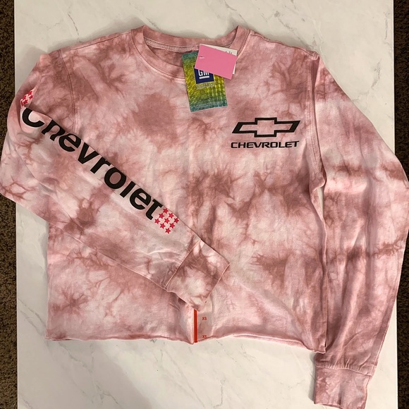 GM Tops - Pink Tie Dye Chevy Long Sleeve Top